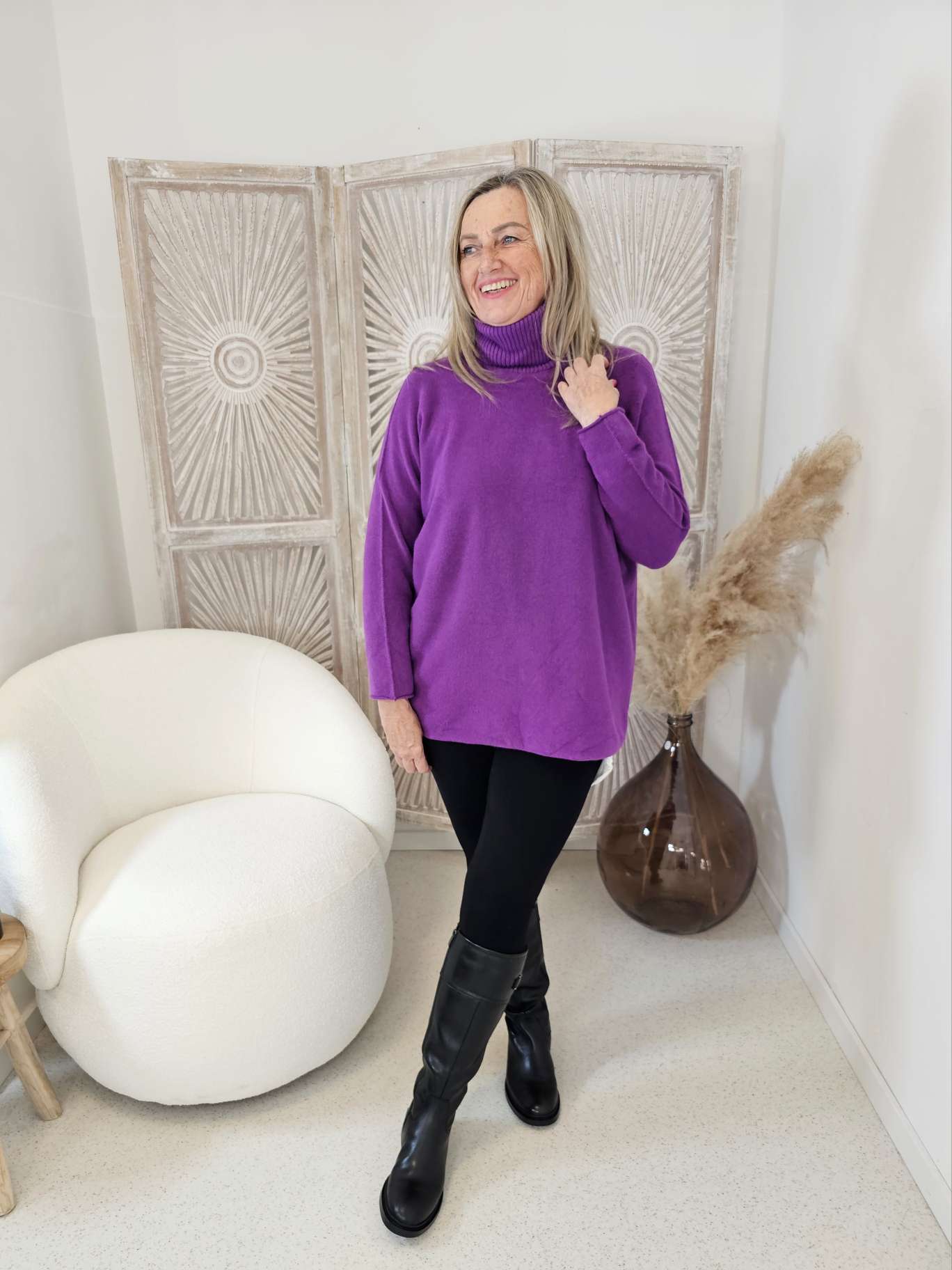 LIGHT KNIT ROLLKRAGEN ROSI Made in Italy 34 - 42 Pullover Turtleneck Sweater LIGHT KNIT ROLLKRAGEN ROSI Made in Italy 34 - 42 Pullover Turtleneck Sweater