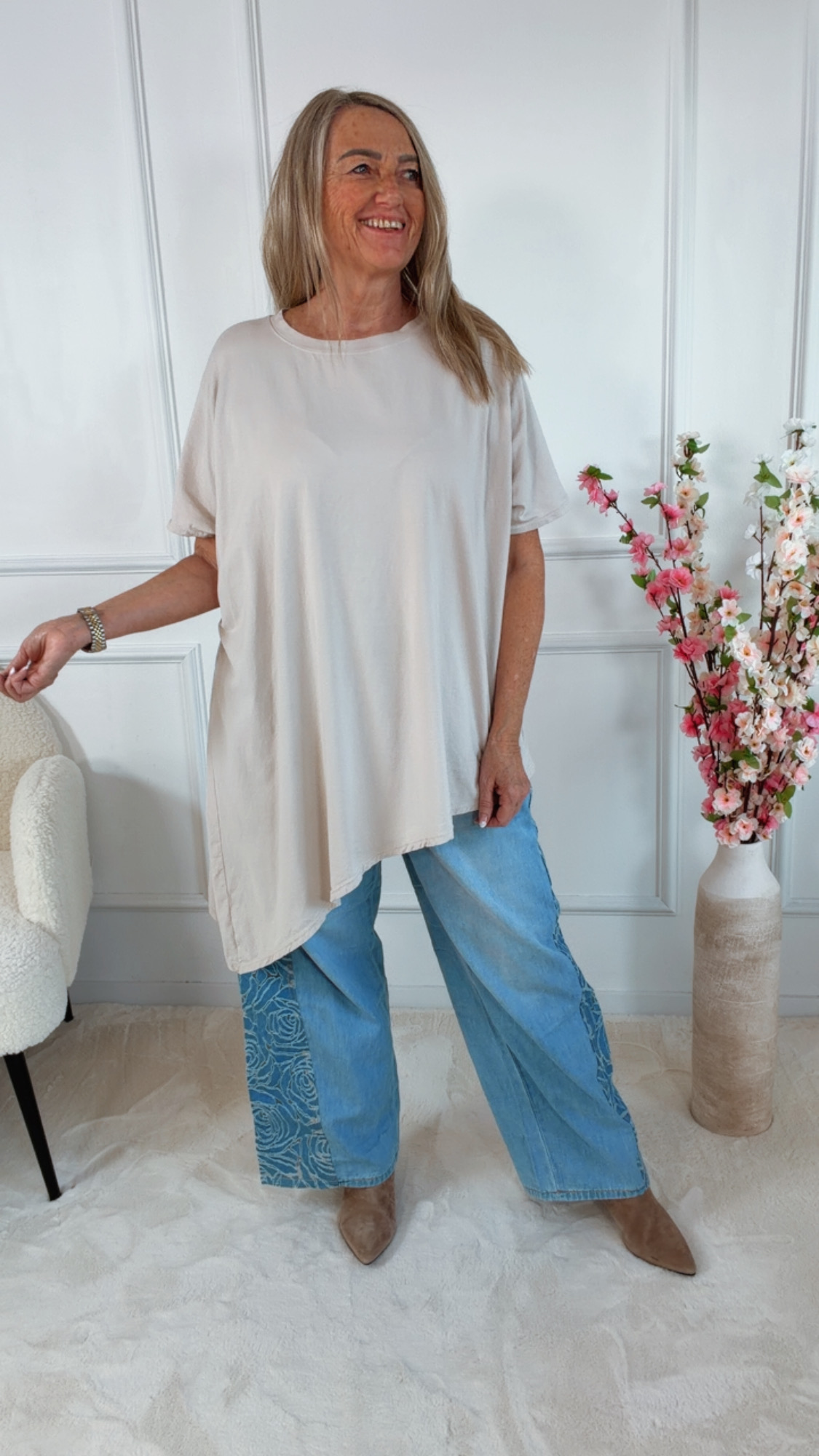 SHIRT KATE ASYMMETRISCH Made in Italy 36 - 44/46