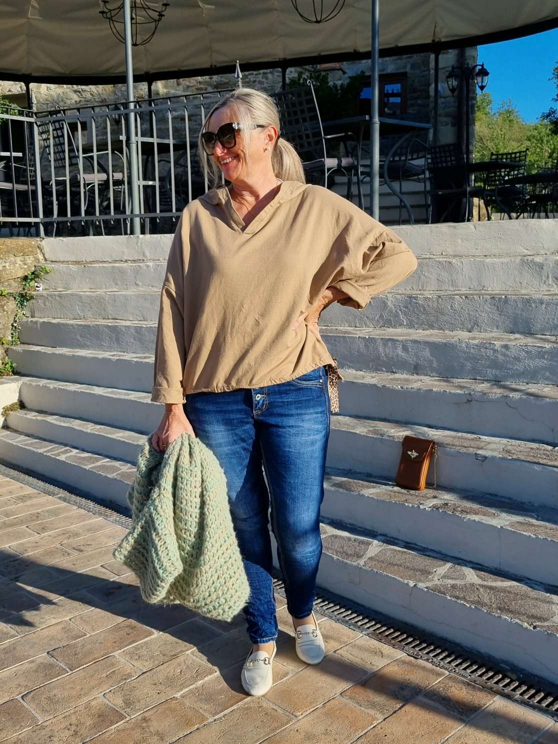 HOODIE NAOMI CAMEL Sweater Kapuze Made in Italy 34-42 Longsleeve Pullover LEO Leopard HOODIE NAOMI CAMEL Sweater Kapuze Made in Italy 34-42 Longsleeve Pullover LEO Leopard