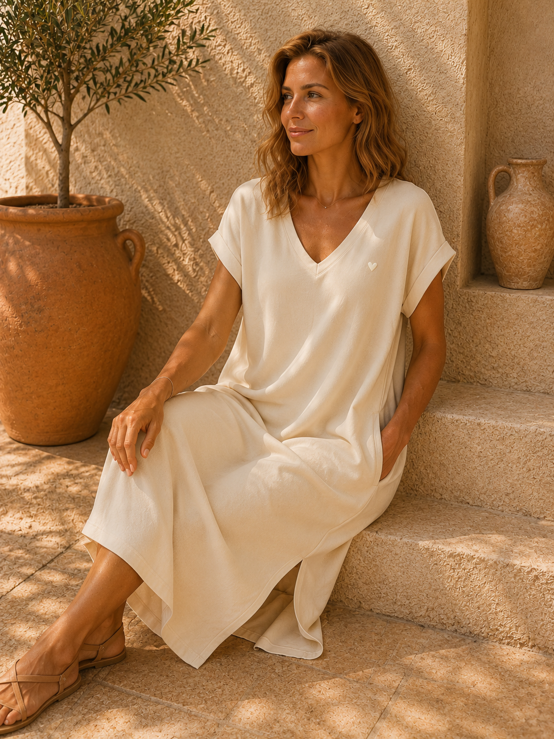 Sweatshirt-Kleid Taliya Mini Herz Made in Italy 34-42/44