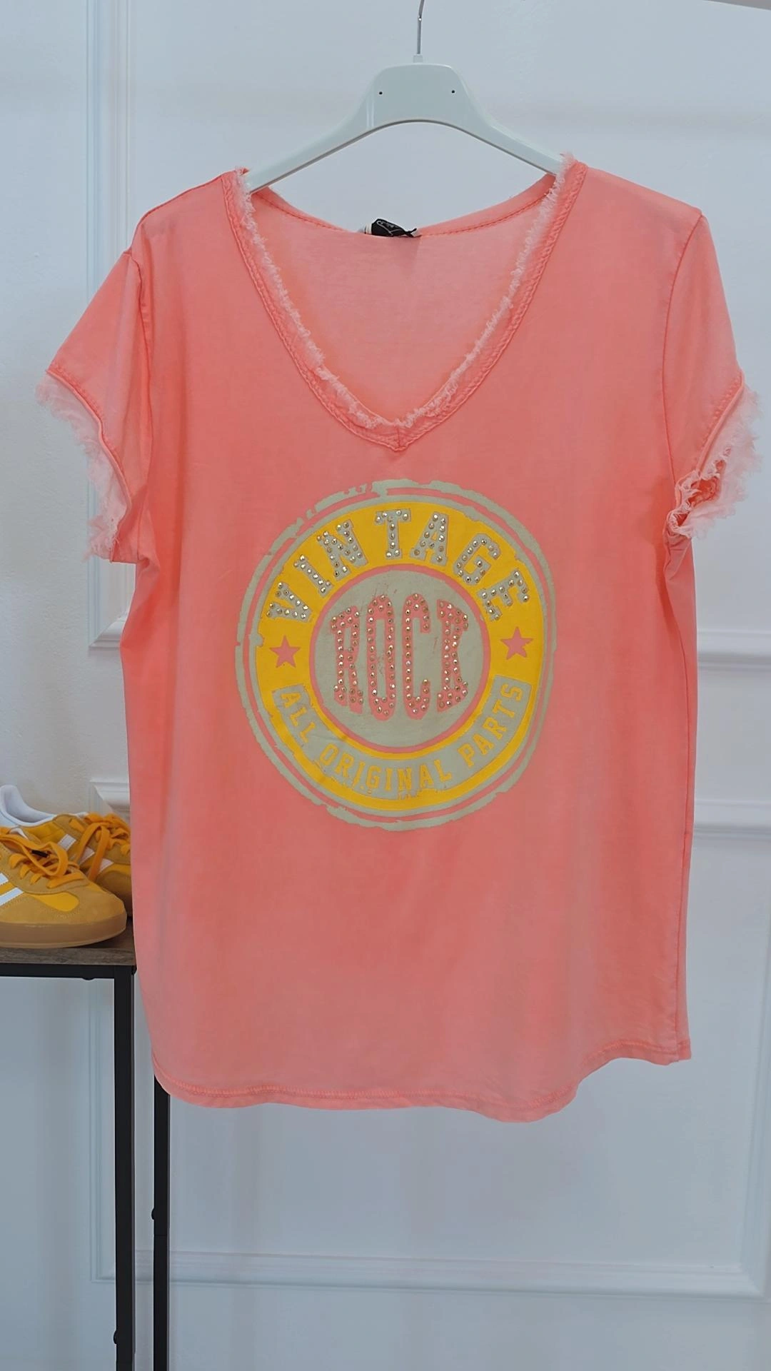 STATEMENT SHIRT VINTAGE ROCK Made in Italy 34-40 kl 42