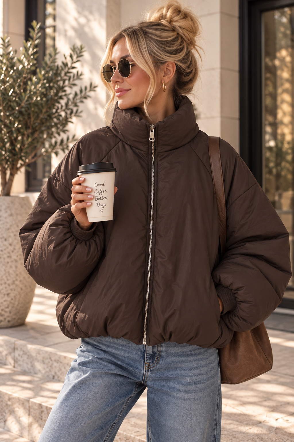 Jacke Puffy Monika – lässiger Allrounder für die Übergangszeit Made in Italy 34-42