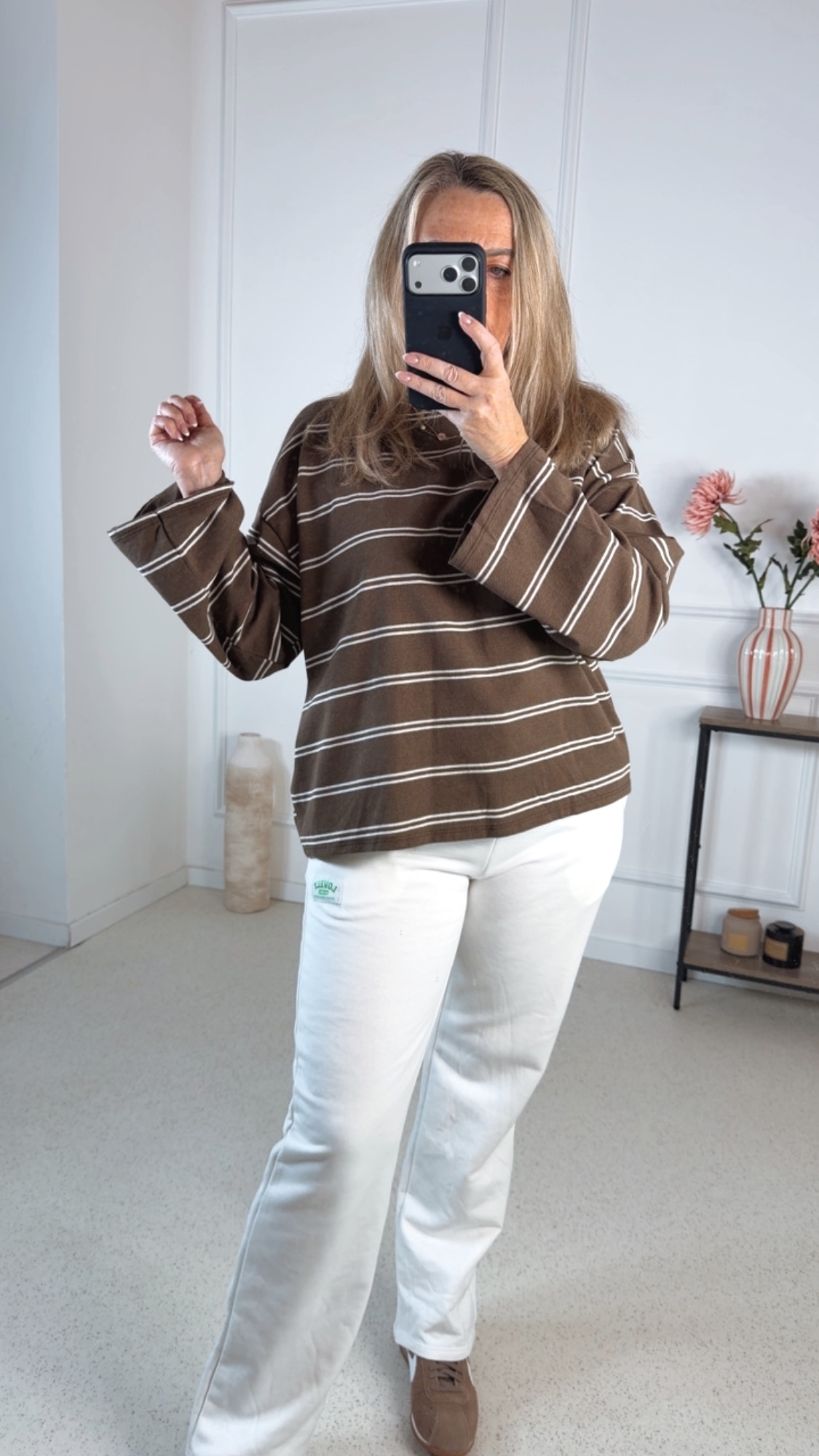 BASIC SHIRT KURTI STRIPES 36 -44 Made in Italy Longsleeve