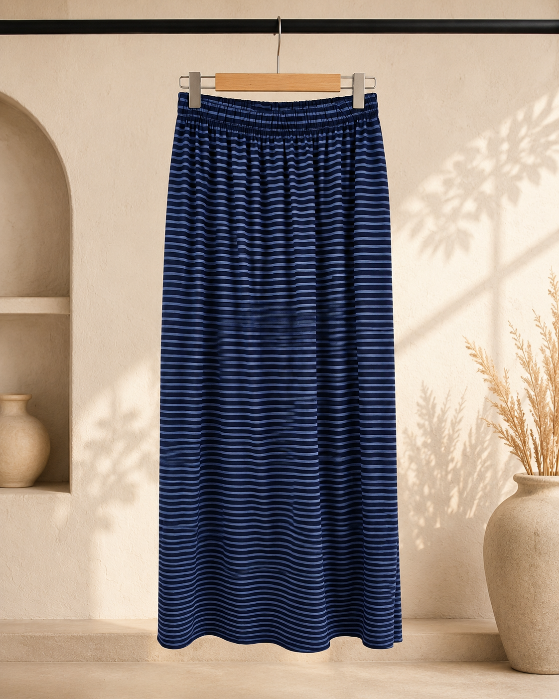 Maxirock Talea – gestreifter Lieblingsrock mit Seitenschlitzen Made in Italy 34-40/42 Skirt