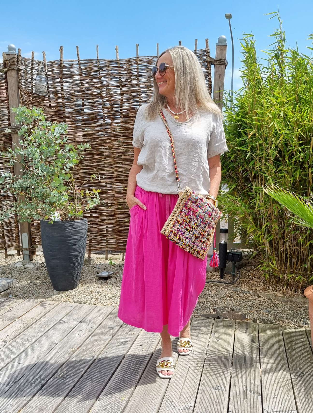 LINEN JOGPANT LISA PINK 34-40 CULOTTE Made in Italy Leinen Hose PANT Sommerhose Hosenrock LINEN JOGPANT LISA PINK 34-40 CULOTTE Made in Italy Leinen Hose PANT Sommerhose Hosenrock