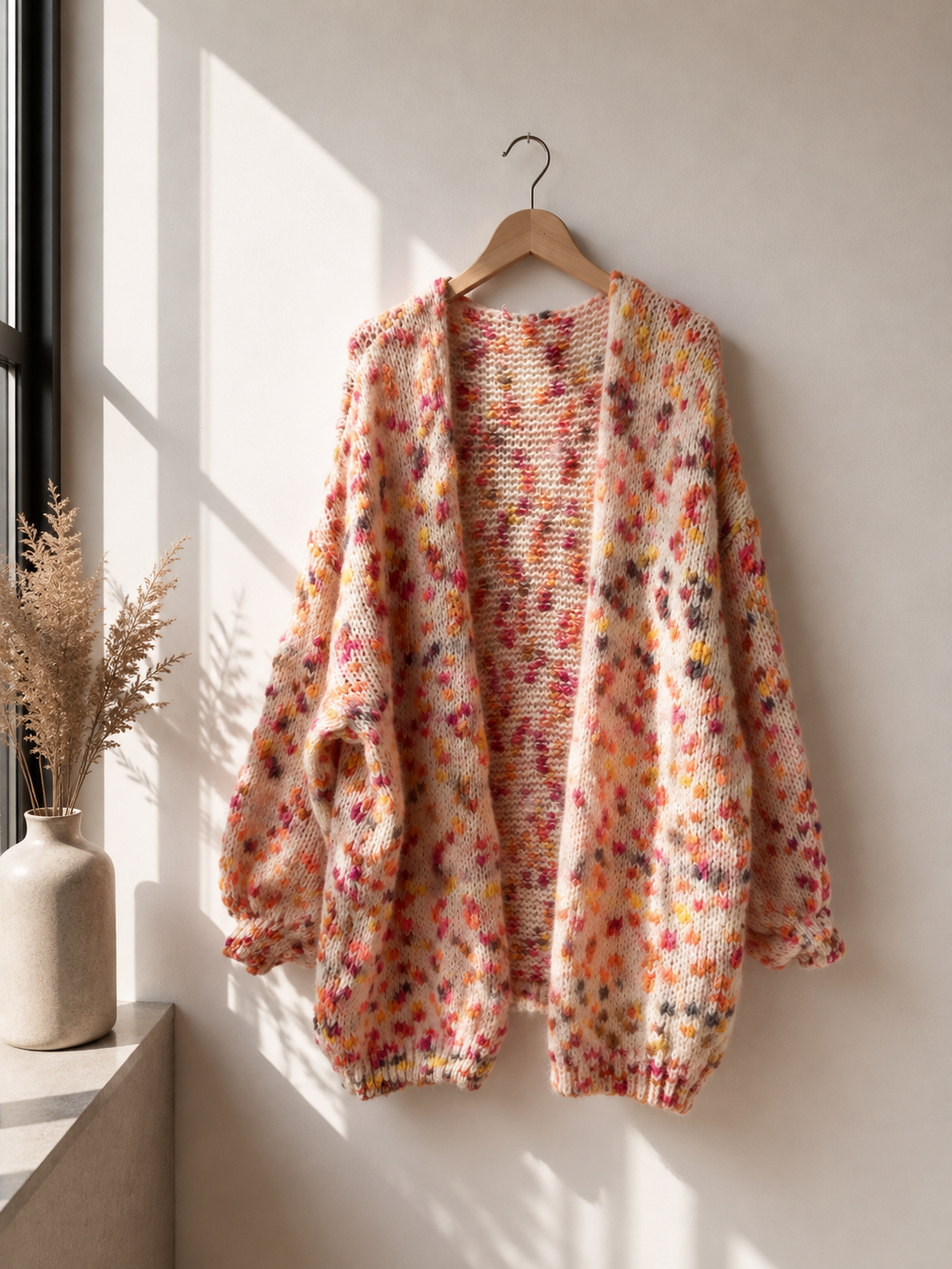 Cardigan mit Dots Kuschelig Strickjacke I NO.SJ0024 I Made in Italy 34-44/46