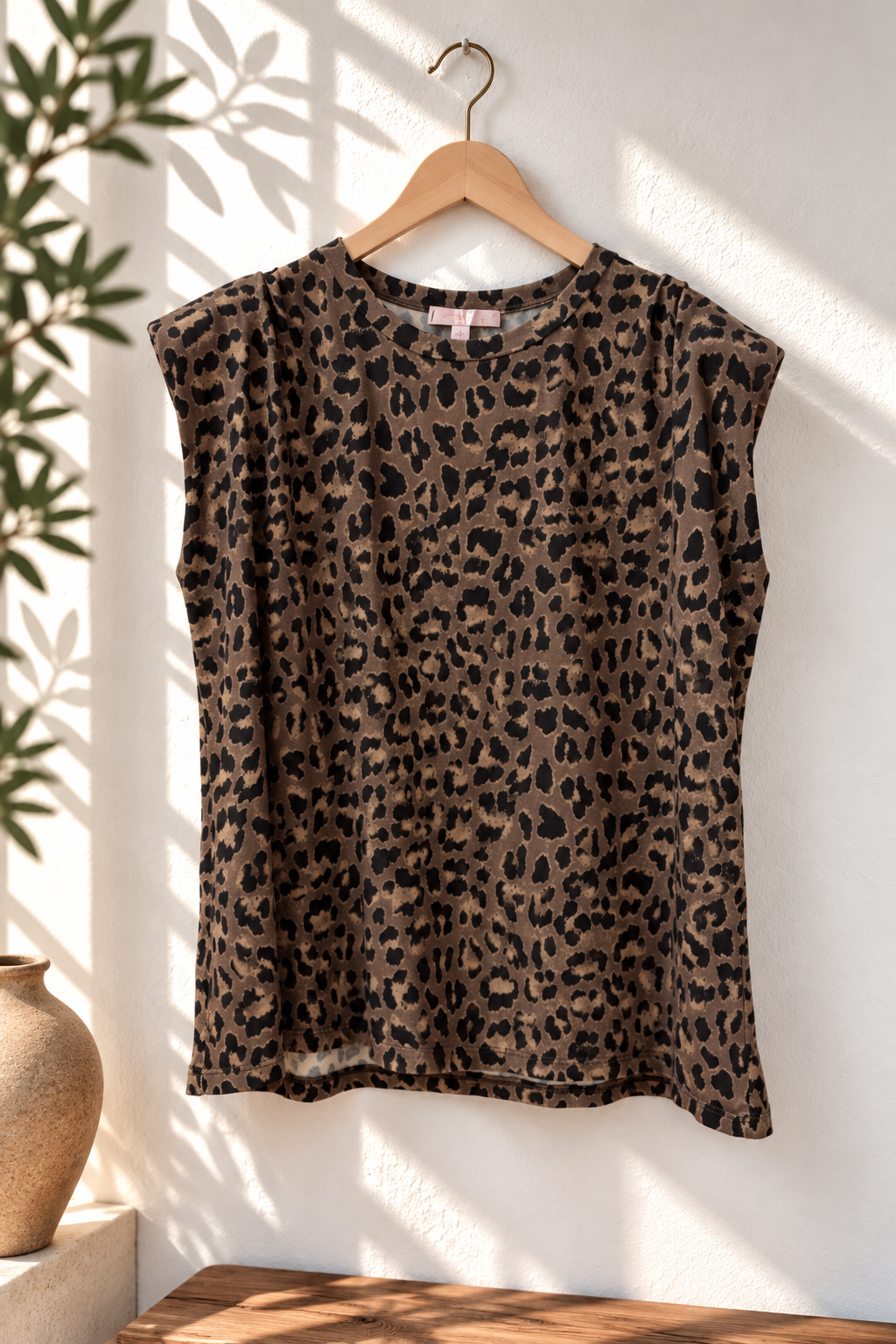 Shirt Talina LEO  mit Schulterpolstern Made in Italy 34-42/44