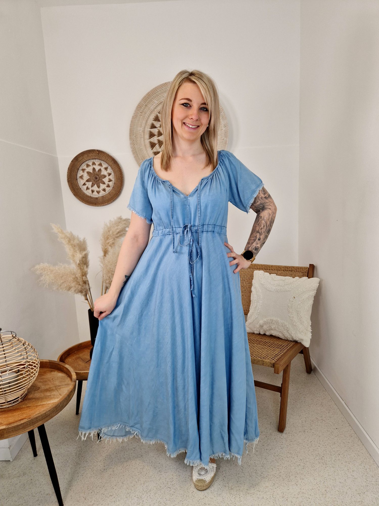 JEANS DRESS MEREDITH NEW 34-42 Made in Italy DENIM Kleid JEANS DRESS MEREDITH NEW 34-42 Made in Italy DENIM Kleid