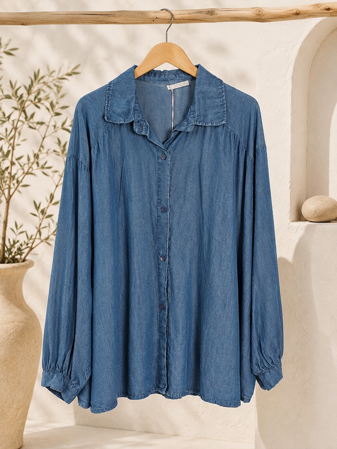 Bluse Megan Lyocell Uni Made in Italy 34-44/46 Sommerschnapper – vom Umtausch ausgeschlossen