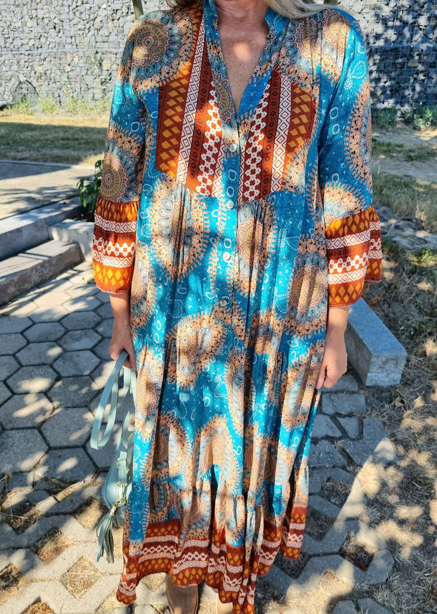 MAXI TUNIKA DRESS MICAELA TÜRKIS 34-42 Made in Italy langes Kleid Hängerchen Tunikakleid MAXI TUNIKA DRESS MICAELA TÜRKIS 34-42 Made in Italy langes Kleid Hängerchen Tunikakleid