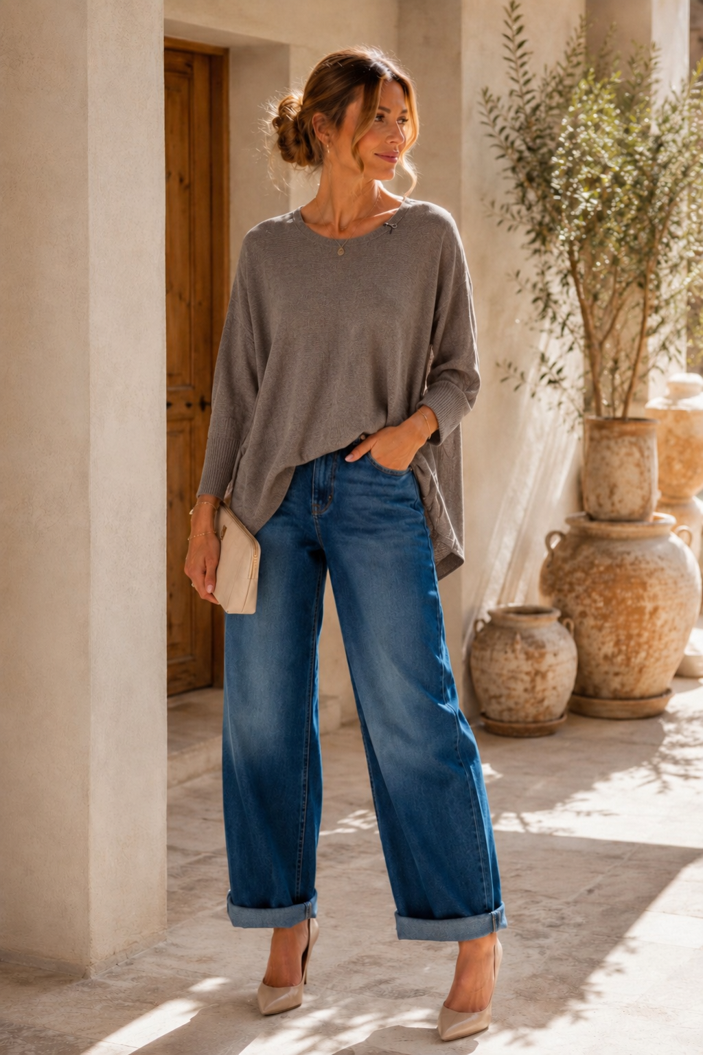 OVERSIZE KNIT SWEATER SIGRID Made in Italy 34-44/46 Strick Pullover