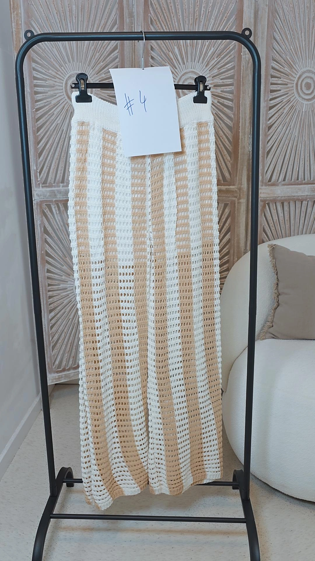 EINZELSTÜCK STRICK HOSE CREME BEIGE #4