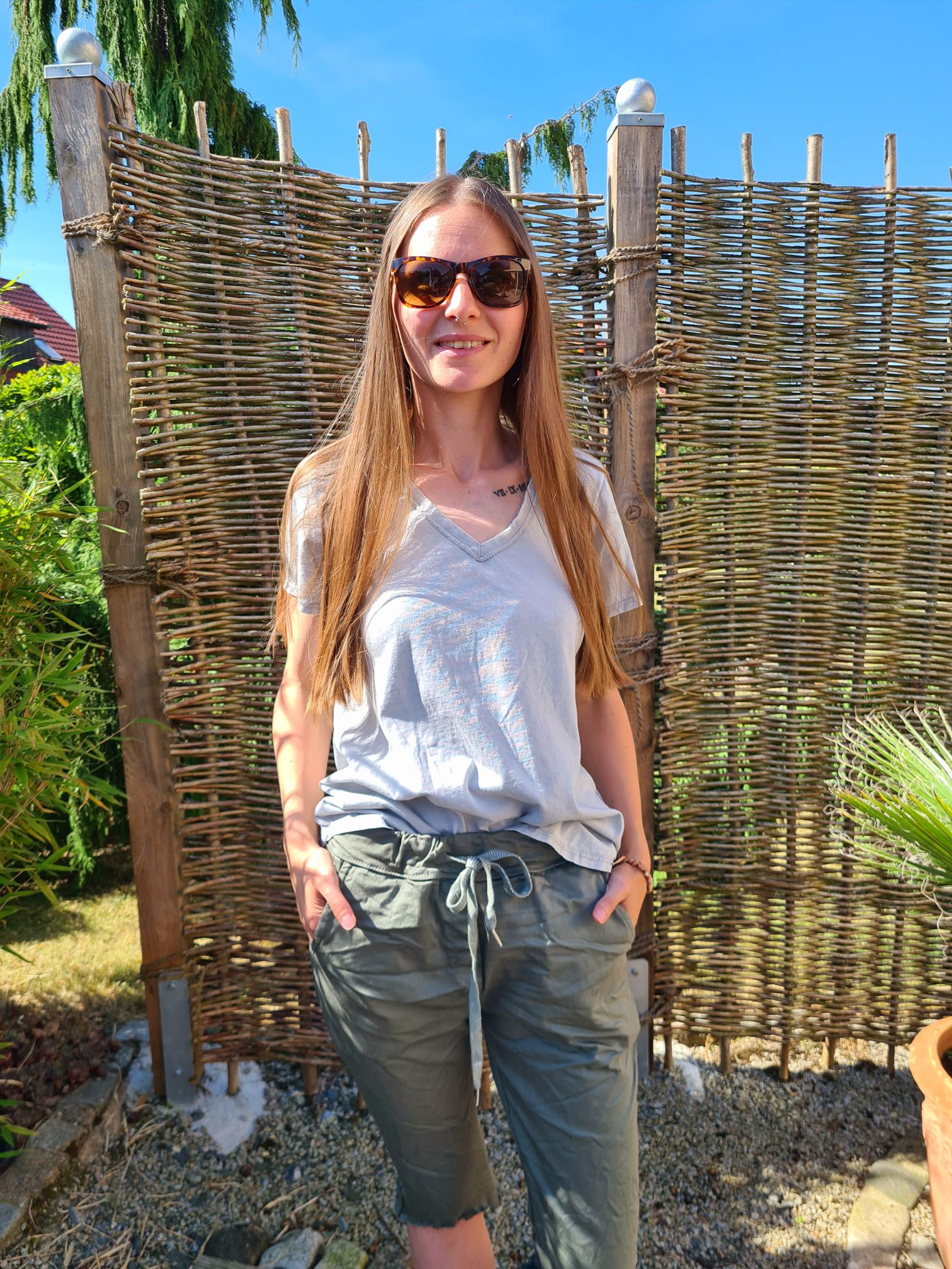 T-SHIRT BLANCO HELLGRAU 34-38/40 Made in Italy Basic Shirt Kurzarm Vintage Look T-SHIRT BLANCO HELLGRAU 34-38/40 Made in Italy Basic Shirt Kurzarm Vintage Look