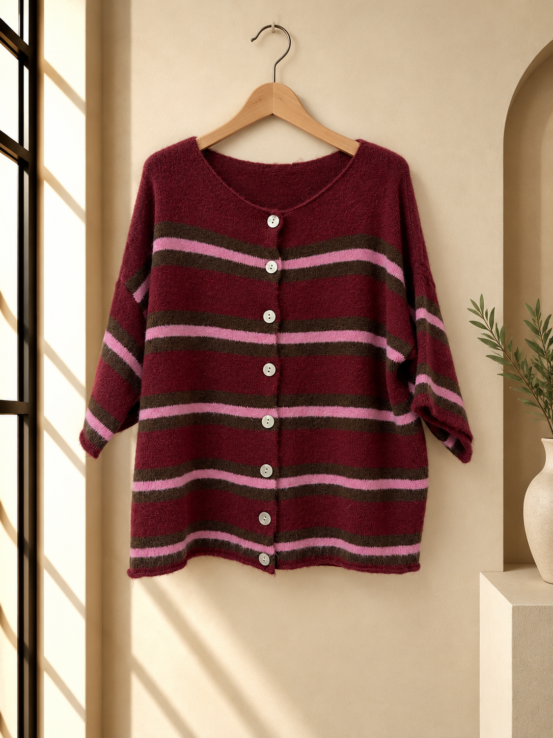 Strickjacke Dreiviertelarm I SJ0056 I Made in Italy 34-42/44