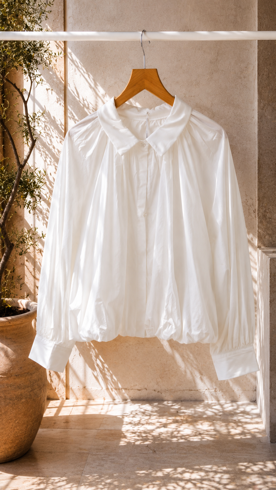 Ballonbluse „Vittoria“ – Made in Italy 🇮🇹  34-42 Basic Bluse