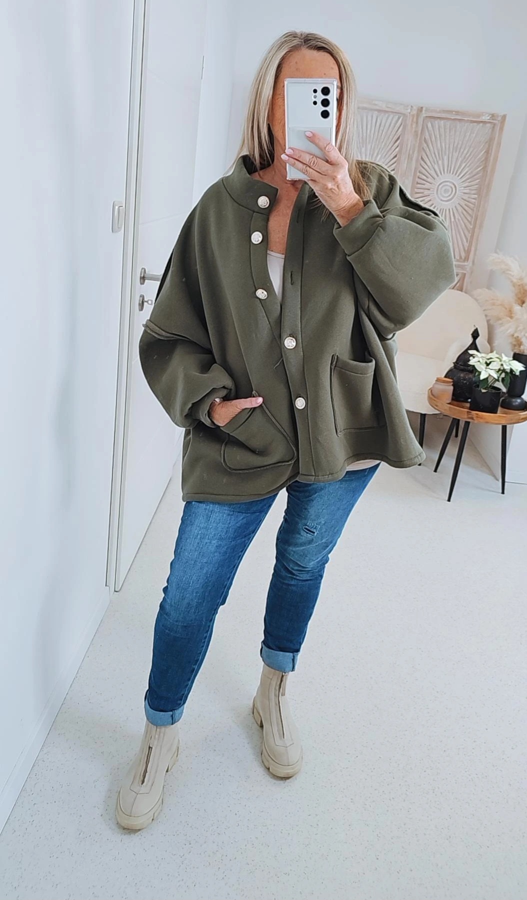OVERSIZE SWEATSHIRT JACKE VERONA Made in Italy 34-46 Sweatshirtjacke OVERSIZE SWEATSHIRT JACKE VERONA Made in Italy 34-46 Sweatshirtjacke