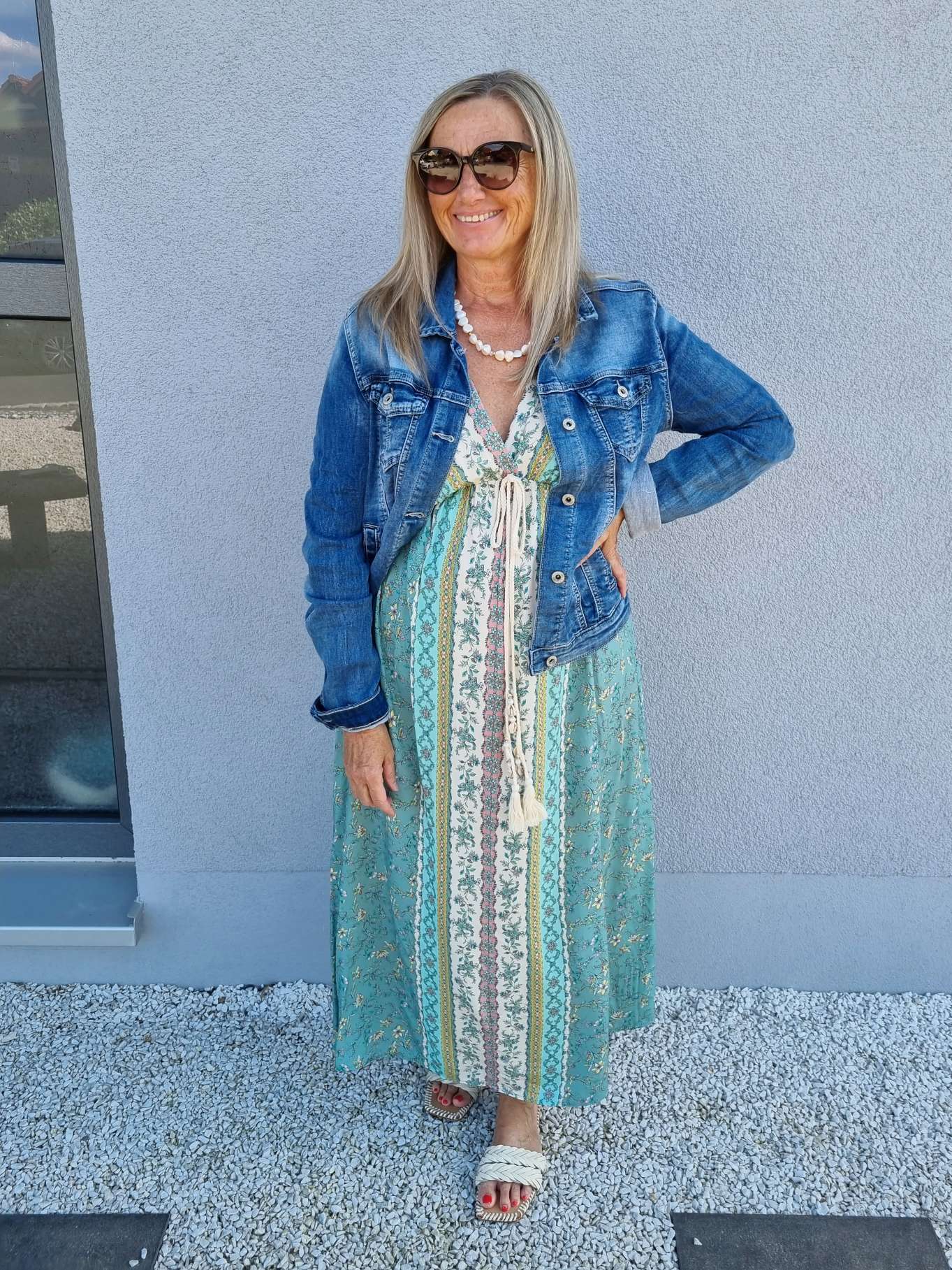FLORAL MAXI DRESS VIVI MINT GRÜN 34-42 Made in Italy langes Sommer Kleid FLOWERS Blumen Boho FLORAL MAXI DRESS VIVI MINT GRÜN 34-42 Made in Italy langes Sommer Kleid FLOWERS Blumen Boho