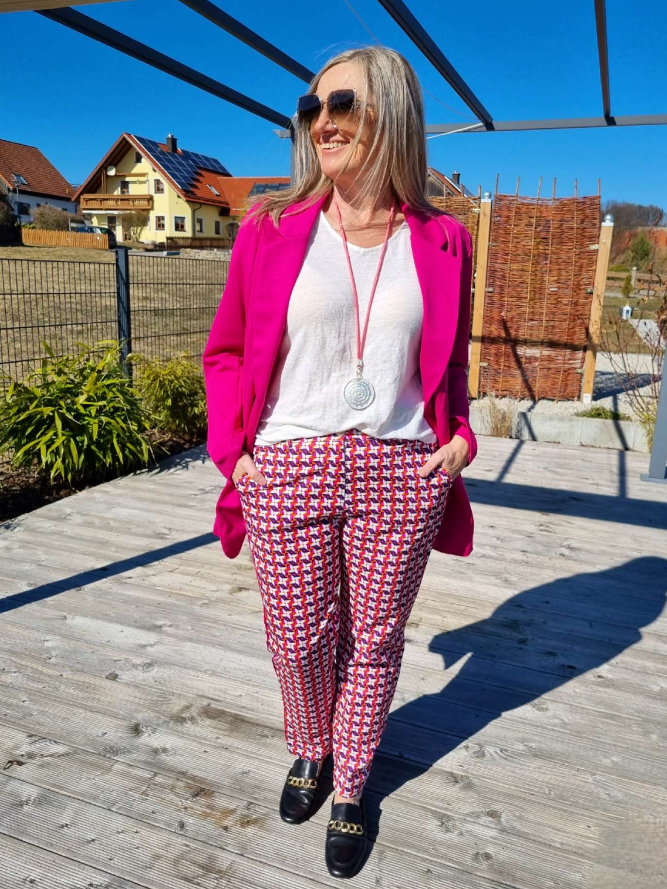 BASIC PANT VIVIAN PINK - Made in Italy dünne Sommer Hose Jogpant Variantenartikel BASIC PANT VIVIAN PINK - Made in Italy dünne Sommer Hose Jogpant Variantenartikel