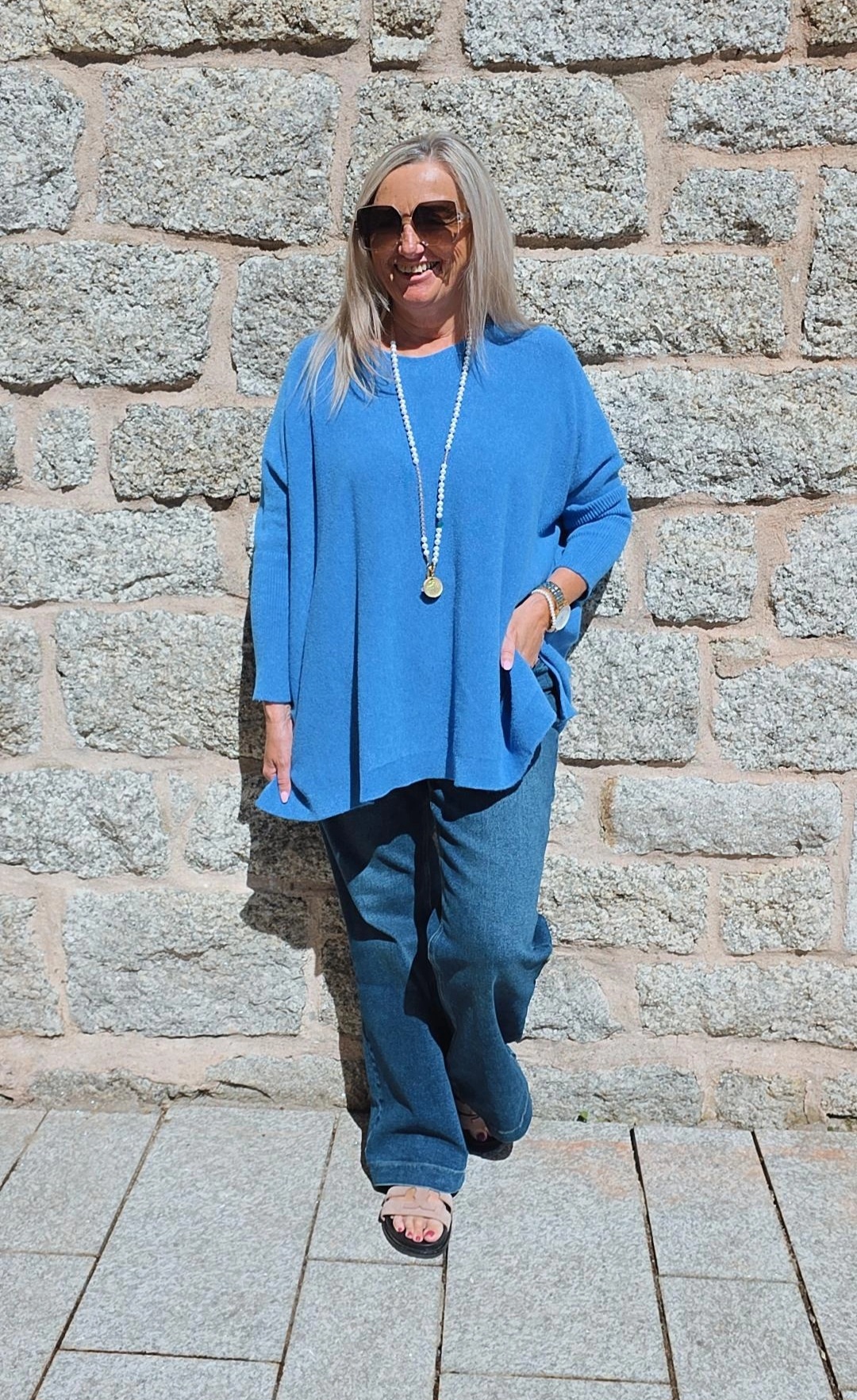 OVERSIZE KNIT SWEATER SIGRID Made in Italy 34-48/50 Strick Pullover