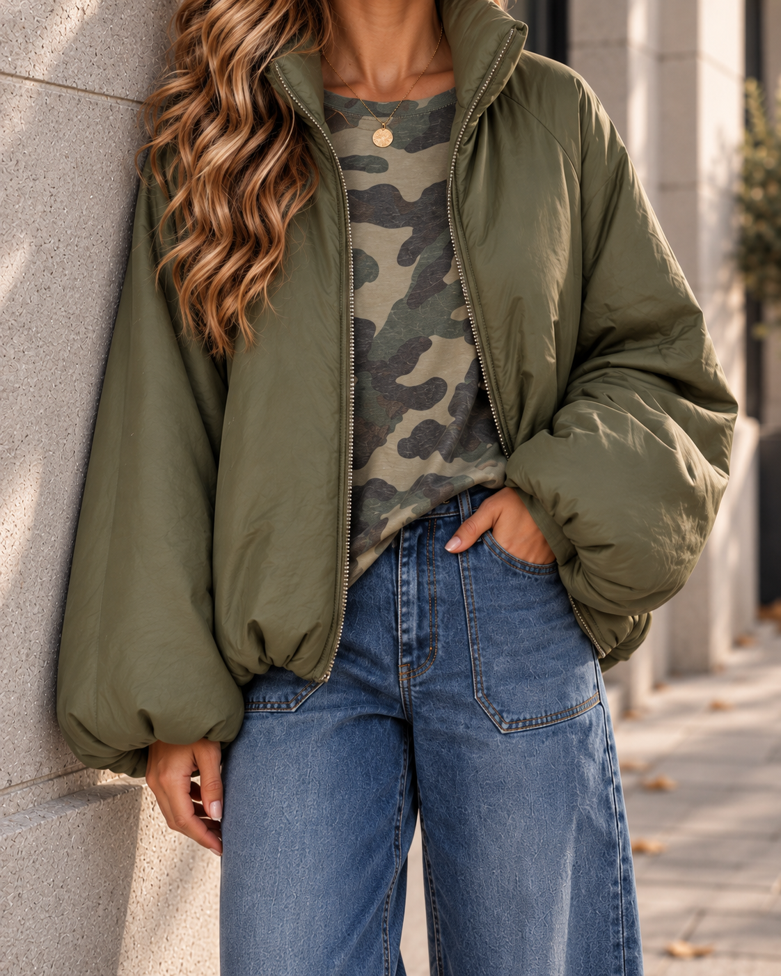 Jacke Puffy Monika – lässiger Allrounder für die Übergangszeit Made in Italy 34-42