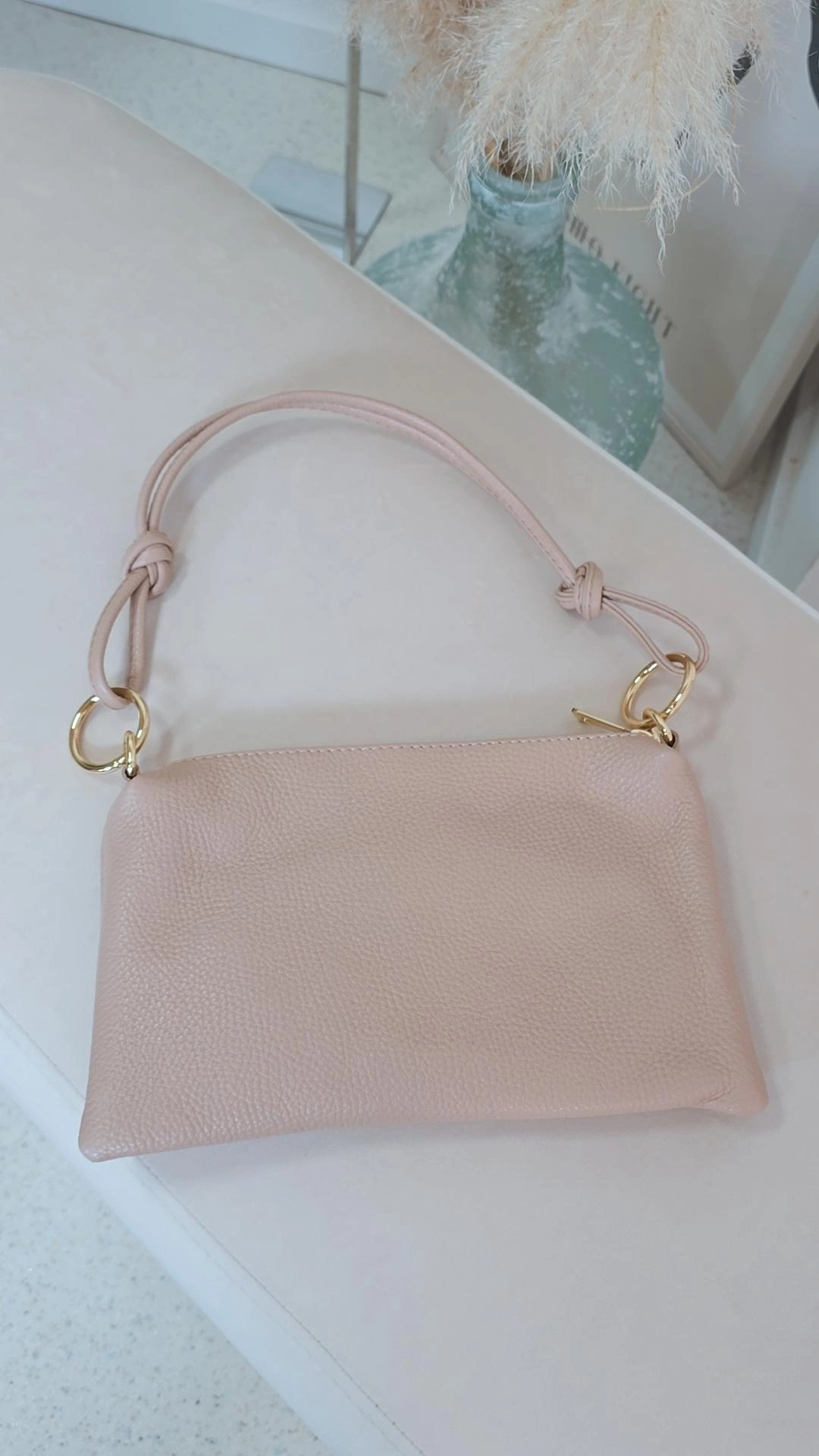 LEDERTASCHE MALIA Made in Italy Clutch Umhängetasche