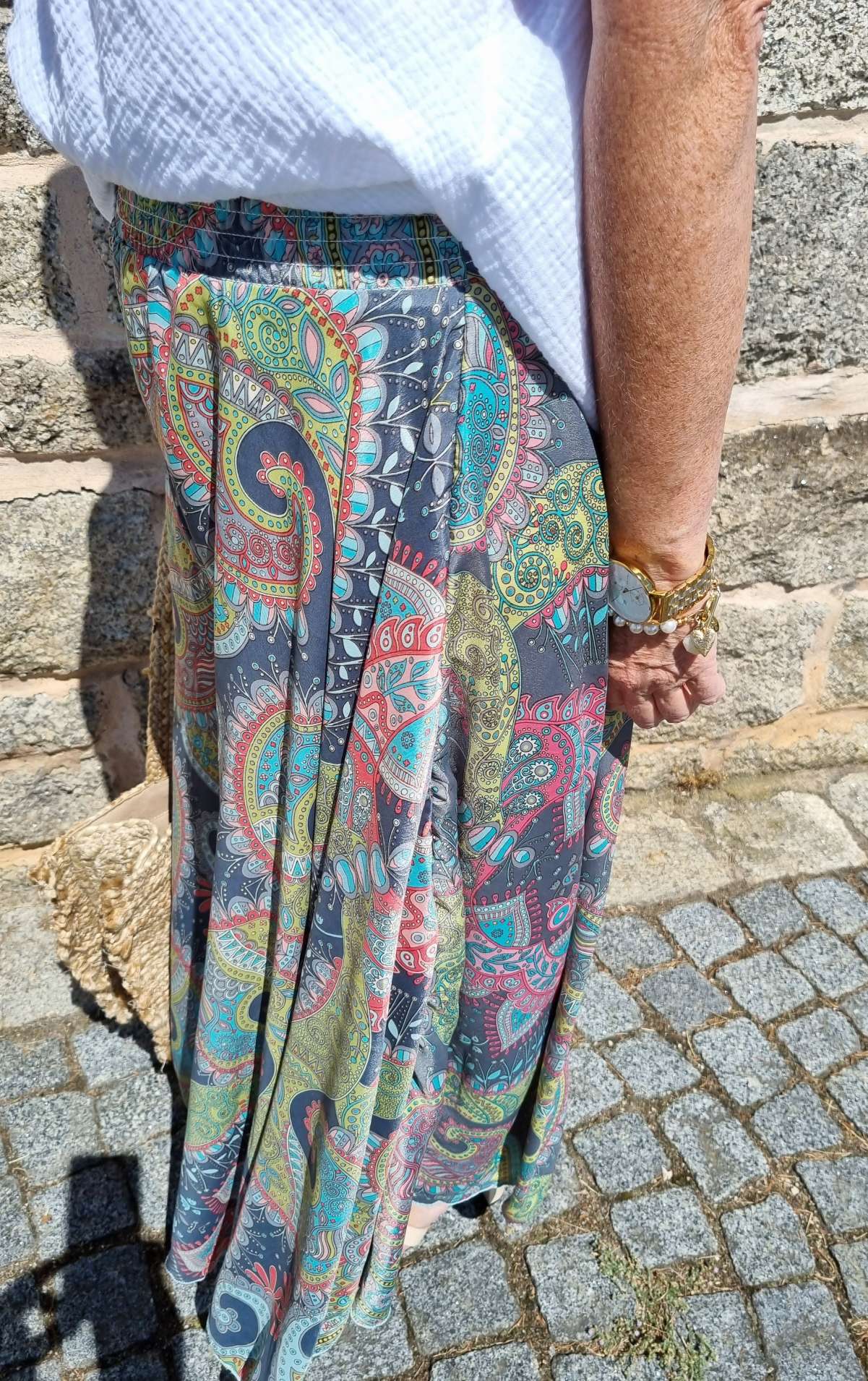 SILK HOSENROCK MALEDIVE GREY Grau Boho Bohemian Seide Hose Rock Skirt Beach Sommer 34-40/42 SILK HOSENROCK MALEDIVE GREY Grau Boho Bohemian Seide Hose Rock Skirt Beach Sommer 34-40/42